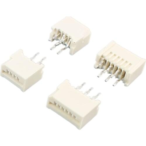 10pcs FPC FFC 1.25mm Pitch 4 6 Pin 4P 6P Dual Contact Straight Ribbon Flat Cable Connector