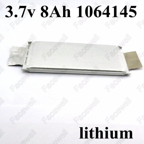 10pcs/lot 1064145 li-ion 3.7v battery 8Ah 30C discharge 3.7 volt battery DIY for solar panel 12v lithium ion battery 12v ebike