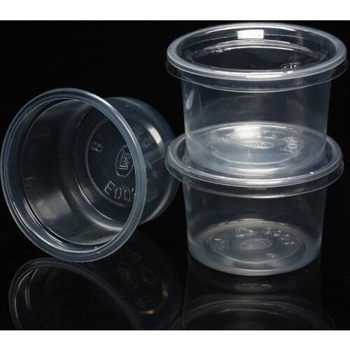 1000 Set Pudding Cup disposable plastic cups with lid jelly Bowl Dessert yogurt small sauce box party Festival 1/2/3/4/5/6oz