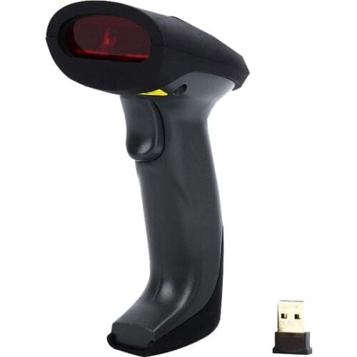 1D Laser wireless handheld barcode scanner 2.4GHZ auto-scanning barcode reader manufacture scanning gun with memory EVAWGIB