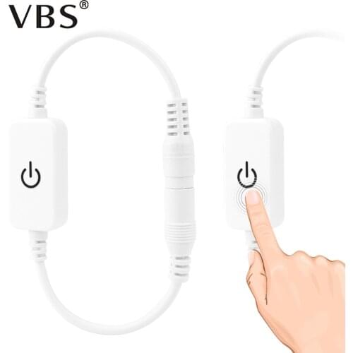 1x Touch Sensor Dimmer Switch Controller DC 12V 24V 4A Led Strip Lighting Controller For Single Color Strip Light 5050 3528 5630