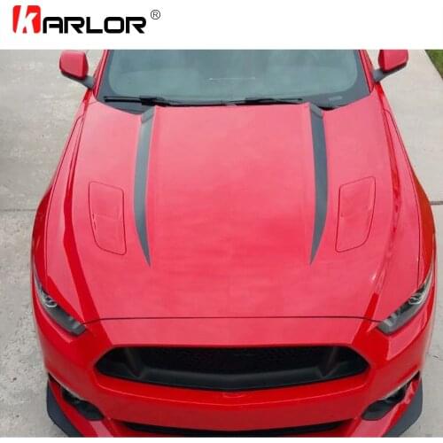 2Pcs/Set 115cm Long Car Hood Stickers Decals Vinyl PVC Decoration Automobile Car-styling Accessories For Ford Mustang 2015 2016