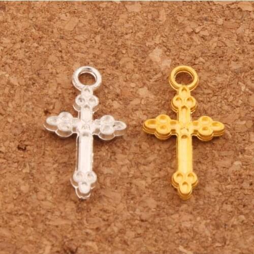 80pcs Oval Flower Cross Charm Beads 10.6x19.4mm Pendants Jewelry DIY Fit Bracelets Necklace Earrings L476