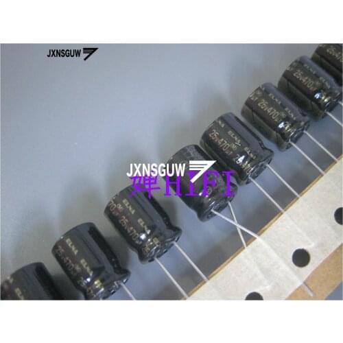 20PCS ELNA RW2 25V470UF 10X12.5MM black gold Aluminum electrolytic capacitors 470uF/25V 105 degrees 470UF 25V