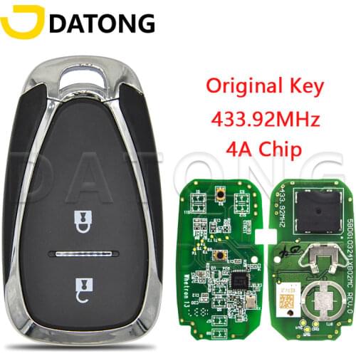 Datong World Car Remote Control Key For Chevrolet JM Trax Tracker Orlando 4A PCF7938X 433.92MHz Original Keyless Promixity Card