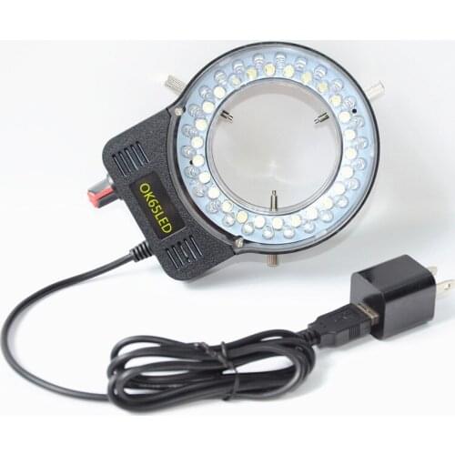 White Adjustable 52 LED Ring Light Illuminator for Stereo Microscope & Camera