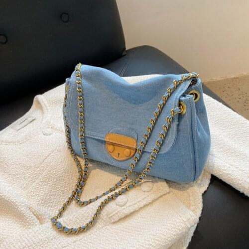 Denim Canvas Large Tote Underarm bag 2021 Summer New High quality Womens Designer Handbag High capacity Shoulder Messenger Bag