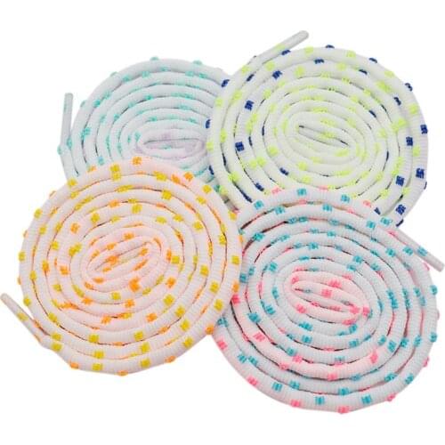 Coolstring 6MM Tri-Color Youth Lacet With Dotted Protrusion Perfect Colour Matching Canvas Rope Trendy Pajamas Hoodie Cordones