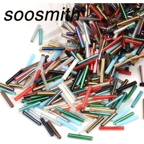 2x12mm Colorful Pipe Bead Jewelry Accessories Handicraft Decoration Made DIY Bracelets