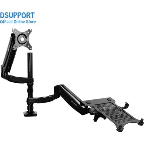 D5F2 Dual Use Notebook/ Laptop Mount Arm + Monitor Holder Lapdesk for Laptop within 17.3 inch and 10"-27" Monitor