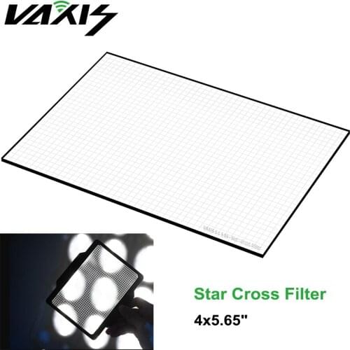 VAXIS VFX Star Cross Effect Filter Camera Square Lens Filter 4x5.65 inch Create Multi-beam Stars Filter for Photo Video Vlog