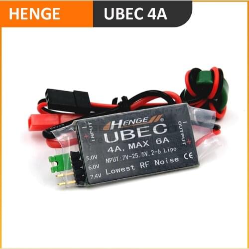 HENGE 4A UBEC Input 7V-25.5V 2-6S Lipo Output 5V 6V / 4A Continuous Max 6A Switch Mode BEC for RC Quadcopter Airplanes Car Parts