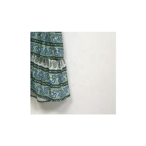 2020 Summer New Skirt Fashion Printed Cascading Ruffle Split Midi Skirt