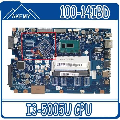 Laptop motherboard For LENOVO Ideapad 100-14IBD I3-5005U 14' Inch Mainboard CQ410 CQ510 NM-A681 5B20K50557 SR27G