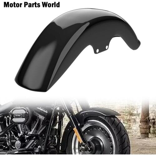 Motorcycle Gloss Black Front Fender Mudguards Cover For Harley Softail FLSTF Fat Boy FLSTFB Fat Boy Lo 2006-2017