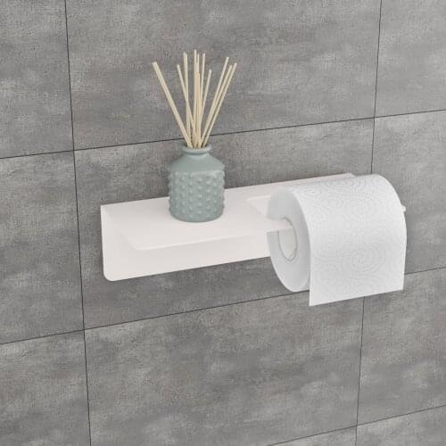 Stainless steel toilet paper holder phone shelf roll TOILET paper towel holder tissue holder bathroom accessories White