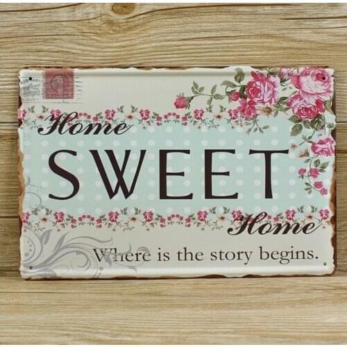 Tin Sign Decor Metal Bar Poster Motivational Inspirational Family Sweet 20x30CM