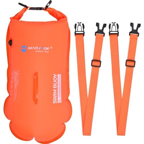 Swim Saft Dry Bag for Water Swimmers and Triathletes Visible Float for Safe Training Waterproof Bag Double Strap 35L