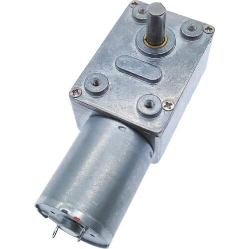 JGY370 DC 12V Gear Reduction Motor Worm Reversible Turbo Geared Gearbox Reducer 2RPM - 100RPM 200RPM 46/32