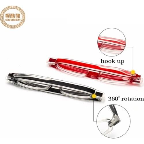 360 degree rotating folding reading glasses New old vintage resin optical glasses unisex light fold reading glasses