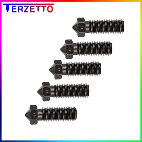 1PCS Hardened Steel Volcano Nozzles for high temperature 3D printing PEI PEEK or Carbon fiber filament for E3DVolcano hotend