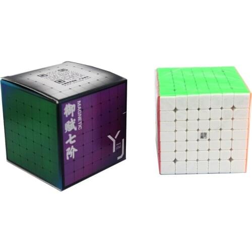 YJ YuFu 7x7x7 Magnetic Magic Speed Cube YongJun Stickerless Professional Magnets Puzzle Educational V2M 7x7 Cubo Magico Toys