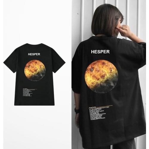 Tide Brand Youngsters T Shirt Men West Coast 2PAC Moon Print Funny T Shirts Men Women Ulzzang Custom Caricature Tee Shirt Homme
