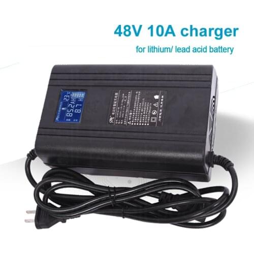 48V 9.5A no 58.4V 10A Charger 58.8v 16S charger Smart Charger With Display for lithium ion battery lifepo4 LTO li-ion lipo