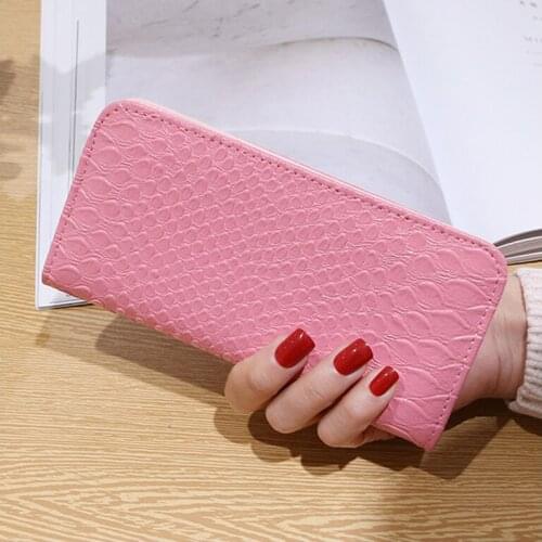 WEIXIER Ladies Pocket Crocodile pattern Wallet Womens Clutch Hasp Purses Coins Credit Card Holder Casual Bolsa Feminina V4-33