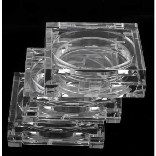 3Pcs Empty Blush Powder Cases Makeup Foundation Box Cosmetics Container Clear Makeup Tools Accessories Kits