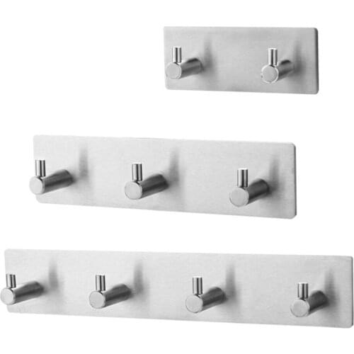 304 Black Robe Hook Wall Hook Towel Hook For Bathroom Stainless Steel Coat Hook Rustproof Hook Hanger For Kitchen Hardware