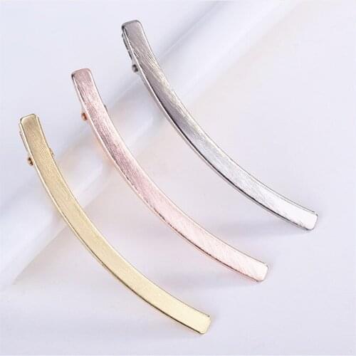 6pcs/lot DIY Accessories Metal 8x0.5cm Hair Clip Half Bend Moon Type One Clip Hair Clip BB Clip Accessories