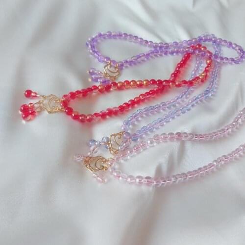 No fade New Sweet Colorful Lucky Pendant Liuli Beads Necklace Best National Choker Party Jewelry for Women Man Friendship Gifts