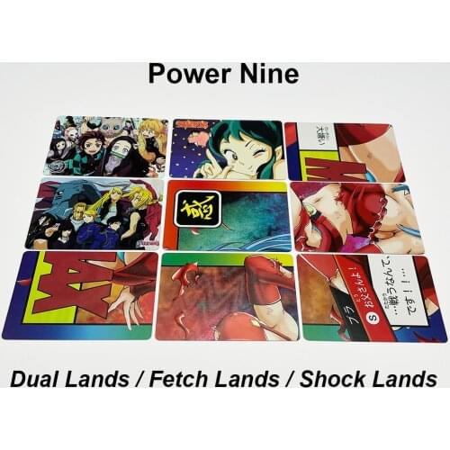 BL Dual Fetch Shock Filter Unstable Guru Unhinged Beta Lands Power 9 Nine German Black Core Paper TOP Quality Proxy Play Cards