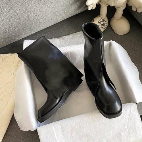 Autumn Ankle Boots For Women Round Toe Knight Boots Women High Heels Punk Style Shoes Women Winter Bootie female botas de mujer
