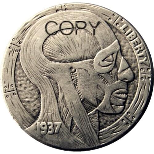BU(23)Hobo Nickel 1937-D 3-Legged Buffalo Nickel Rare Creative Funny Copy Coin
