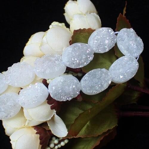Wholesale Drusy agates 13-14x18mm Oval Beads 11pcs,For DIYJewelry making!We provide mixed wholesale for all items