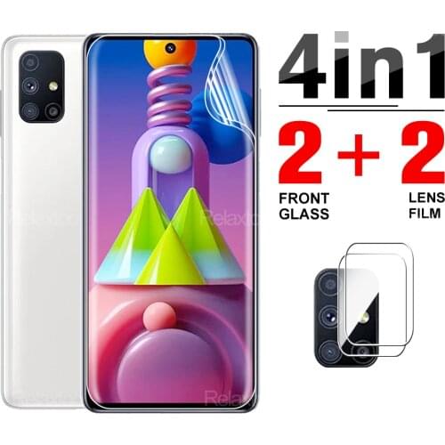 4 in 1 Hydrogel Screen Cover Film For Samsung Galaxy M51 M21 M31 M11 M12 For Samsang M 11 31 21 51 12 S Camera Protector Glass