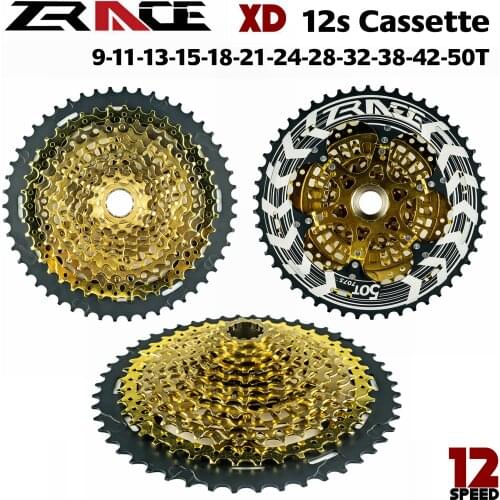 ZRACE ALPHA Gold 12s XD Cassette 12 Speed MTB Bike Freewheel 9-50T - Gold, Compatible SRAM XD Freehub, XX1 X01 GX NX Eagle 12v