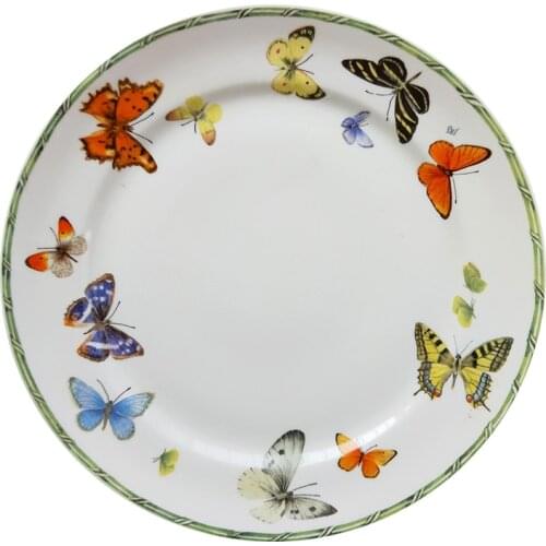 Berry Flower Butterfly Ceramic Tableware Dinnerware Set Porcelain Western Plate Dish Home Decoration Wedding Gifts Free Shipping