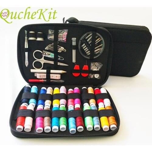 DIY Sewing Box 90pcs Travel Sewing Kit Home Sewing Organizer Needlework Knitting Thread Bag Hand Stitching Sewing Accessories