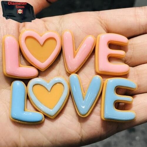 1PCS Resin Cute Cartoon Fridge Magnetic Sticker Kawaii Colourful Letter Love Refrigerator Magnet Stationery Toy Home Decoration