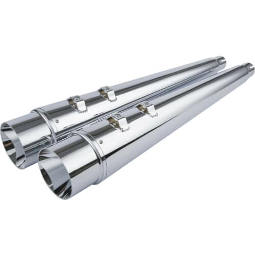 Motorcycle 4" Megaphone Slip-On Exhaust Mufflers For Harley Touring Road King Street Glide 1995-2016
