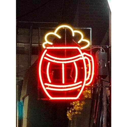 Neon Sign For Drink bucket Glass Tube wine Commercial club Lamp resterant art light advertise custom DESIGN Impact Attract light