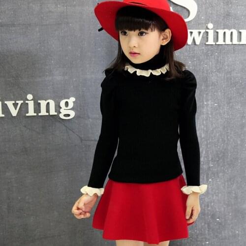 2018 Autumn and Winter New Korean Girls Sweater Knitted Sweater Girls Bottoming Sweater