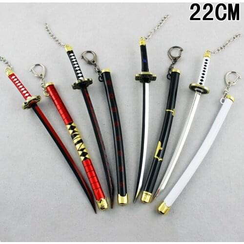22cm Alloy Sword Peripheral Zorro Sheath Knife Unrazor Demon Killer Sword Keychain Office Decoration And Collectible Toys