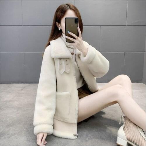 Real Wool Fur Coat Motorcycle Female Jacket Womens Clothing Winter Jackets for Women 2020 Womens Coats Mujeres Abrigos Zjt970