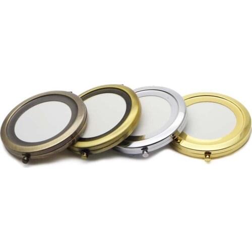 Blank Compact Cosmetic Mirror Compact Mirror Gold Bronze,Silver 200 pcs/Lot