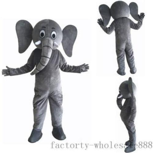 Advertising Elephant Mascot Costume Suit Outfits Adults Halloween Dress Size Hot Interesting Funny Cartoon Character Clothing