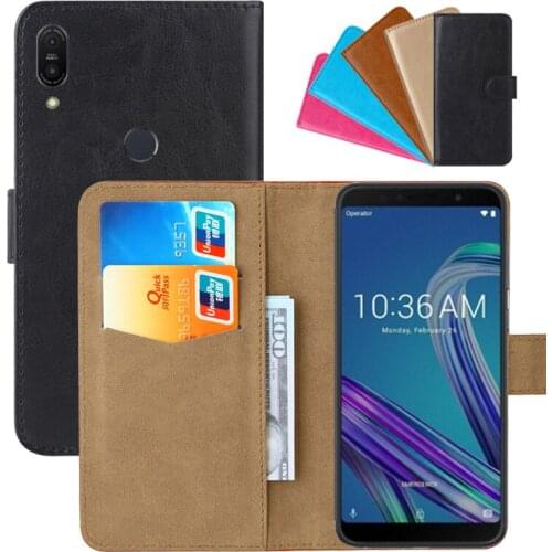 Luxury Wallet Case For ASUS ZenFone Max Pro M1 (ZB602KL) PU Leather Retro Flip Cover Magnetic Fashion Cases Strap
